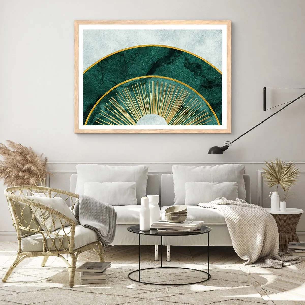 Póster en marco roble claro - Un sistema solar diferente - 40x30 cm