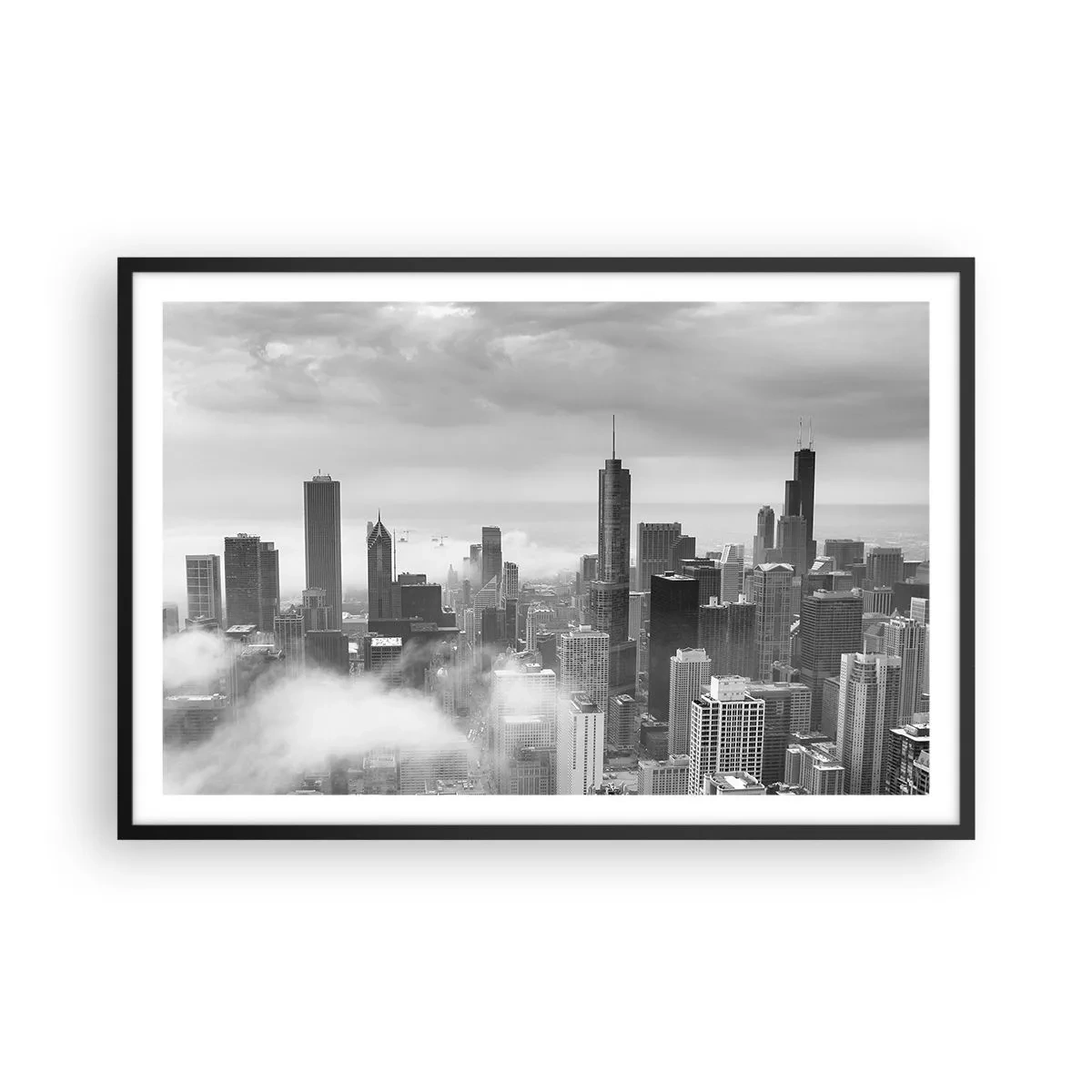 Póster en marco negro - Paisaje americano - 91x61 cm