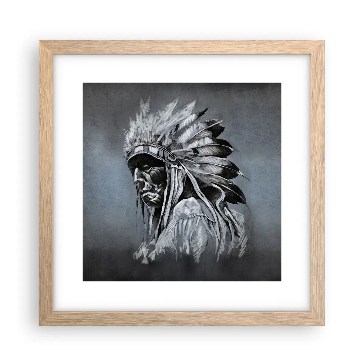 Póster en marco roble claro - Regreso a las raíces - 30x30 cm