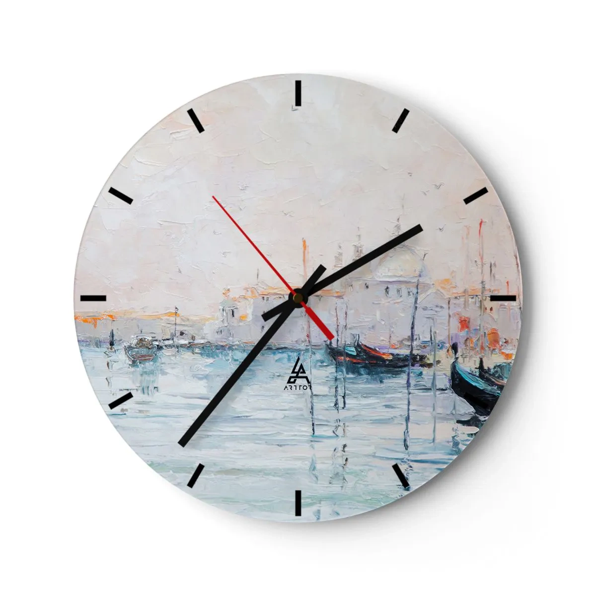 Reloj de pared - Reloj de vidrio - Más allá del agua, más allá de la niebla - 40x40 cm