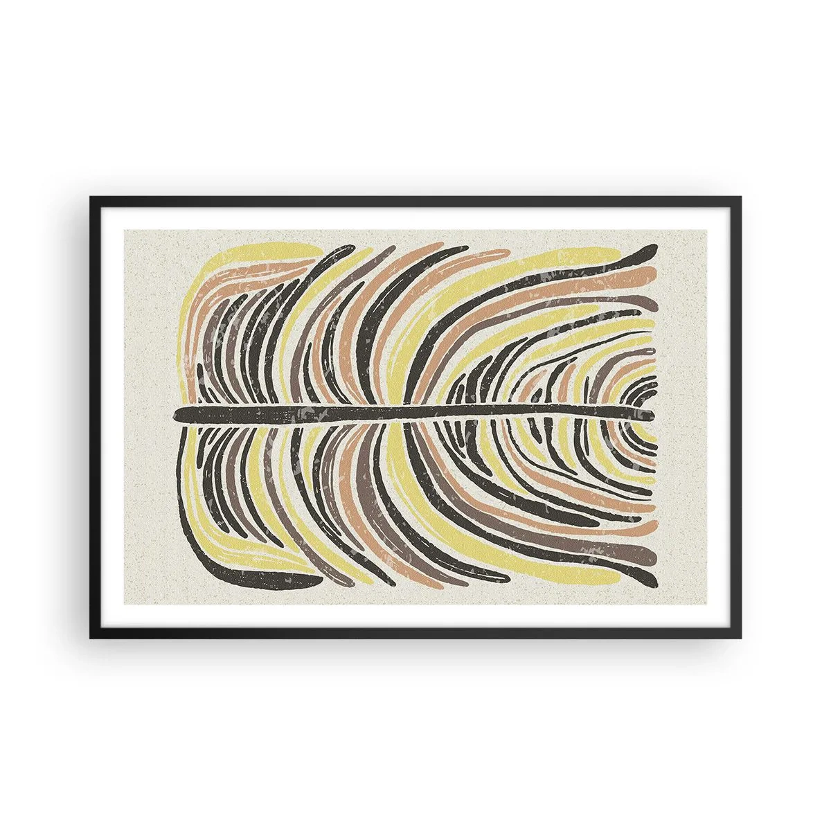 Póster en marco negro - Abstracción vibrante - 91x61 cm