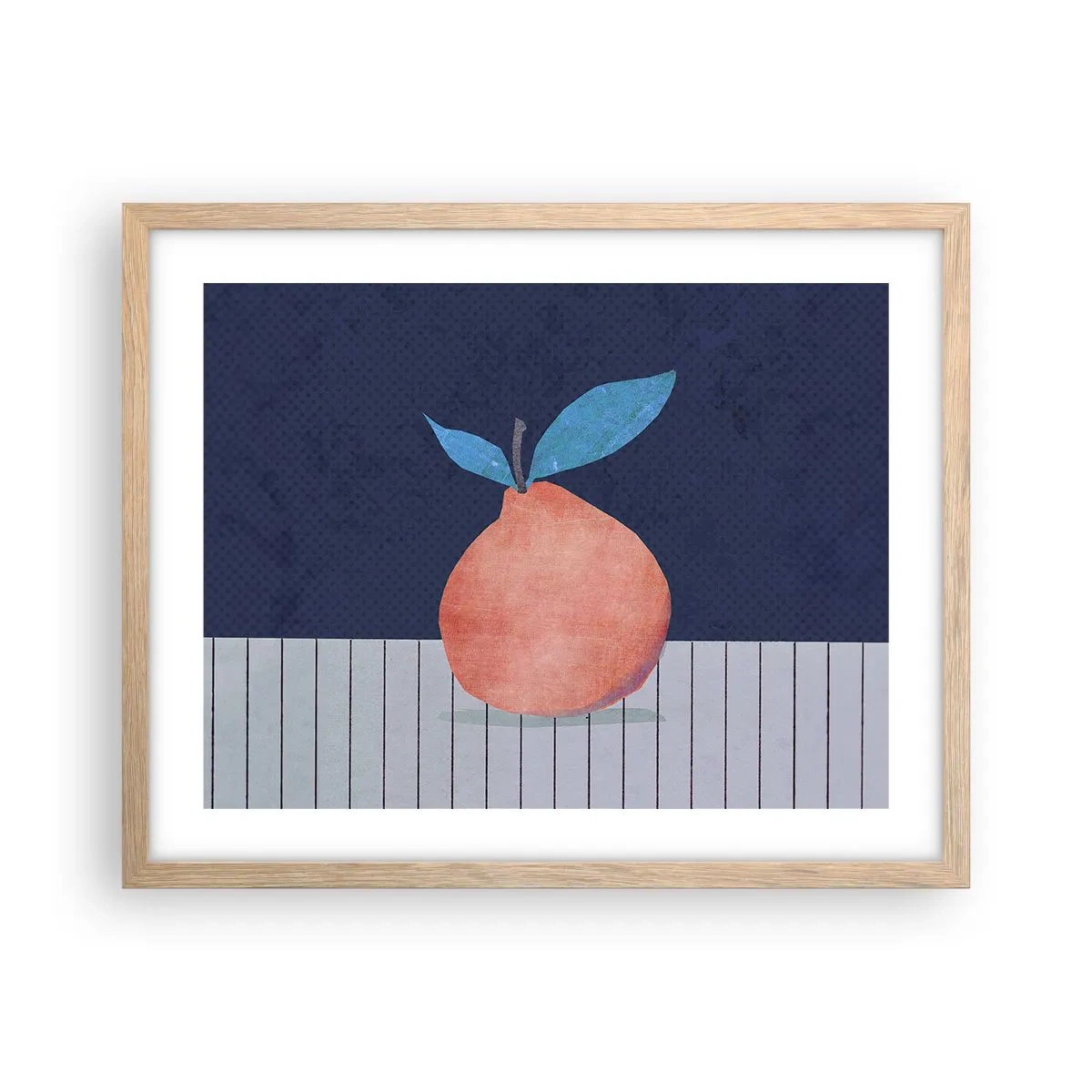 Póster en marco roble claro - Convexidad y plano - 50x40 cm