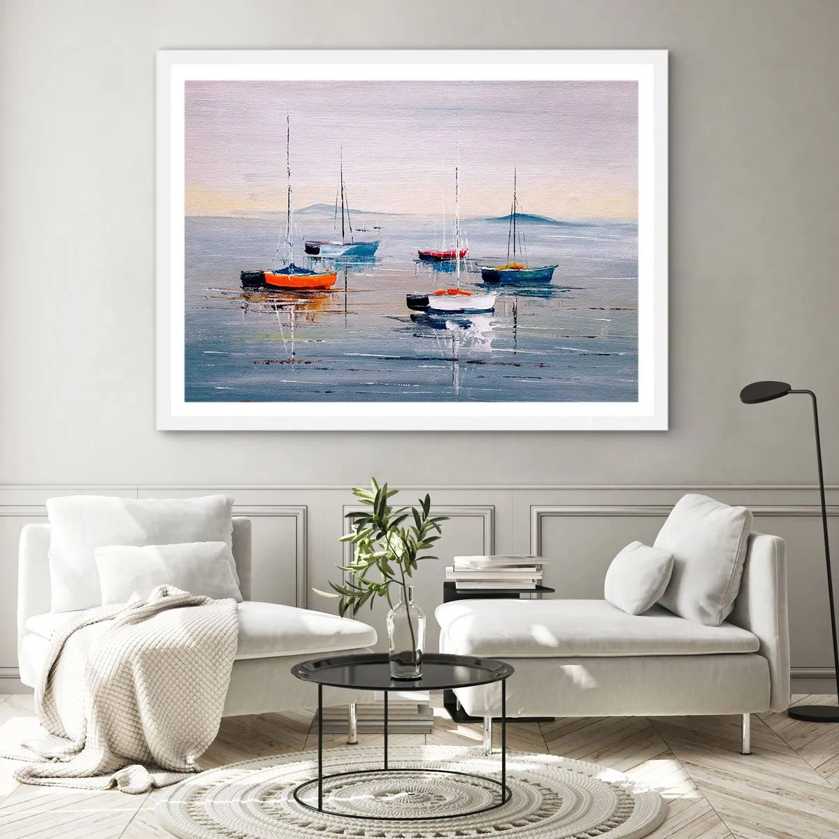 Póster en marco blanco - Un más que merecido descanso - 100x70 cm