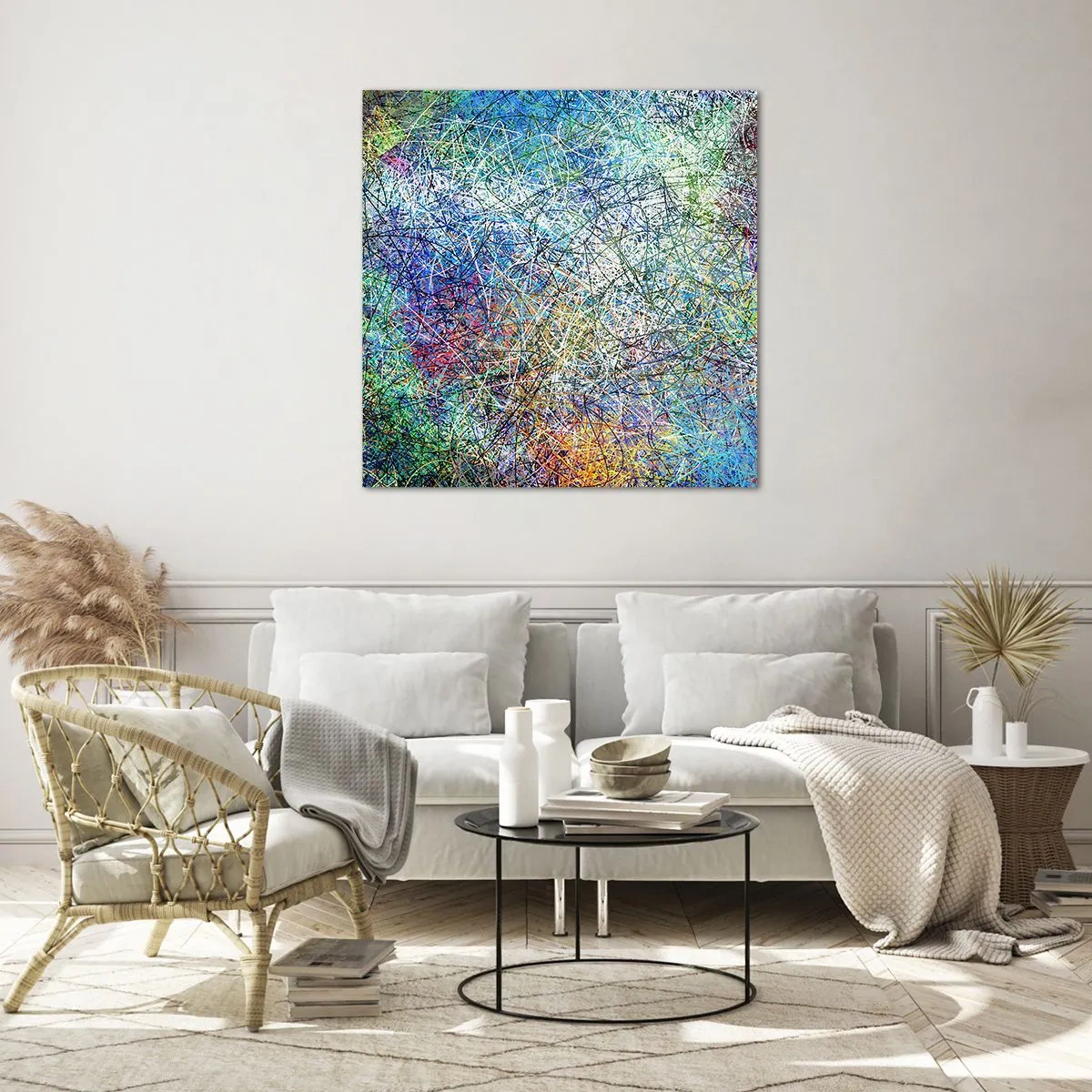 Cuadro sobre vidrio - Impresiones sobre Vidrio - No es tan fácil - 70x70 cm