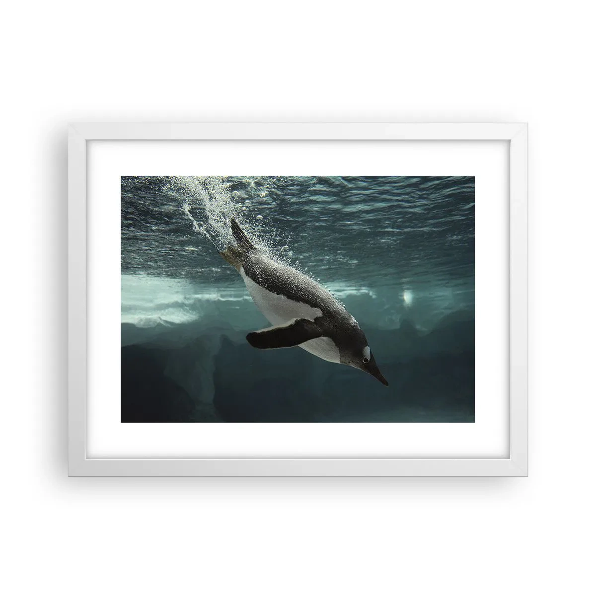 Póster en marco blanco - Bienvenido a mi mundo - 40x30 cm