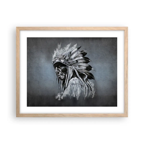 Póster en marco roble claro - Regreso a las raíces - 50x40 cm