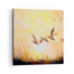 Cuadro sobre lienzo - Impresión de Imagen - El comienzo de un largo viaje - 70x70 cm