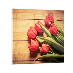 Cuadro sobre vidrio - Impresiones sobre Vidrio - Una confesión primaveral - 30x30 cm