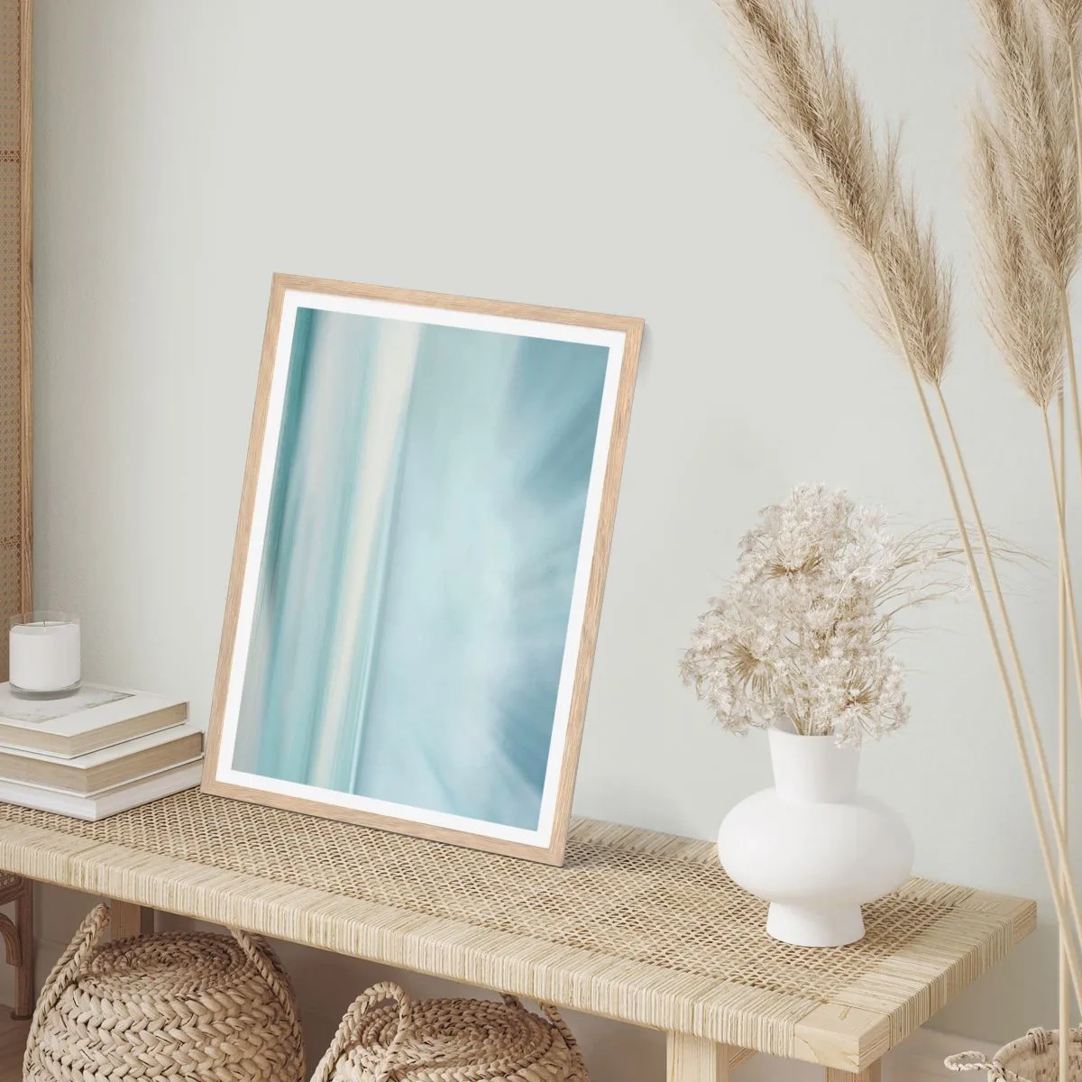 Póster en marco roble claro - Paz hasta el horizonte - 50x70 cm