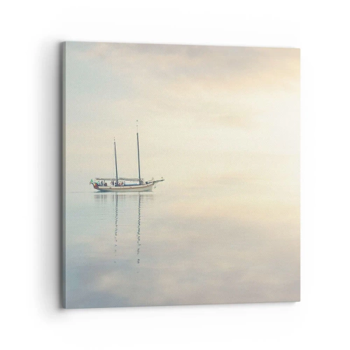Cuadro sobre lienzo - Impresión de Imagen - En un mar de silencio - 70x70 cm
