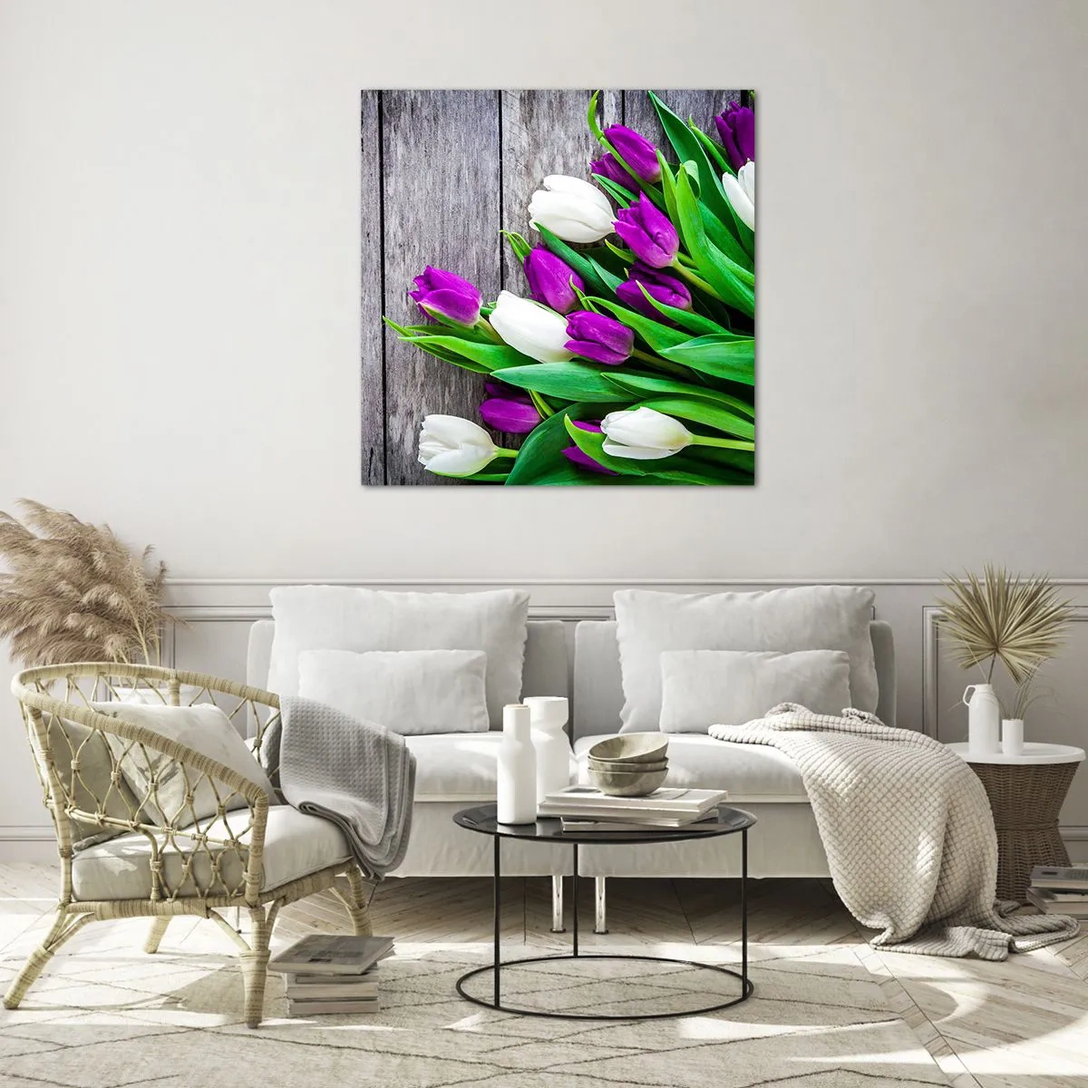 Cuadro sobre vidrio - Impresiones sobre Vidrio - El día de la fiesta de la primavera - 30x30 cm