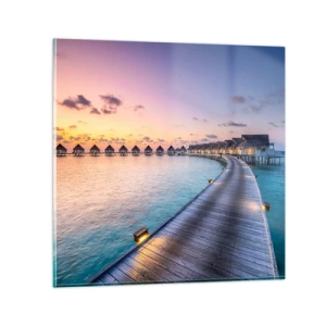 Cuadro sobre vidrio - Impresiones sobre Vidrio - Vacaciones - volver al origen - 60x60 cm