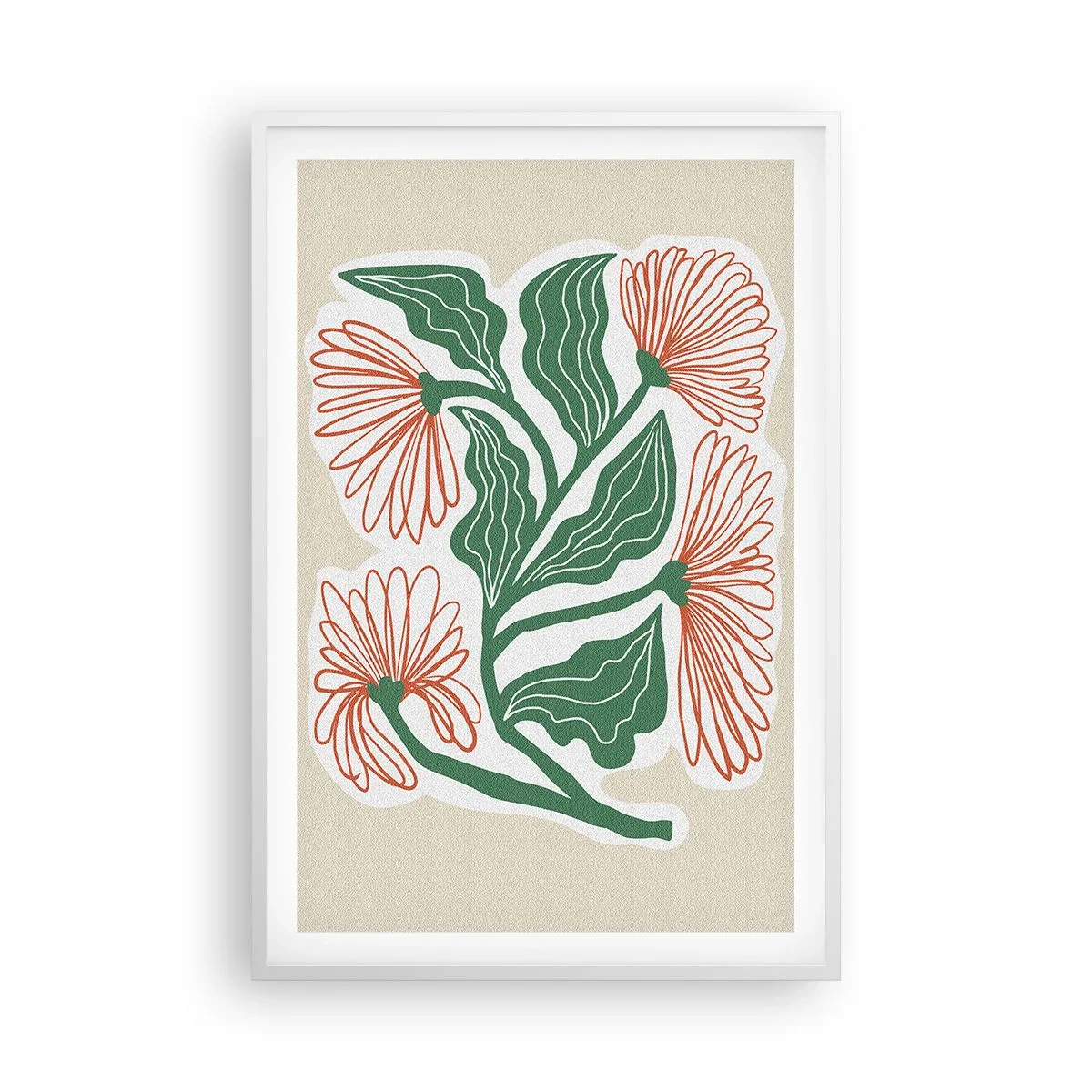 Póster en marco blanco - Folclórico y moderno - 61x91 cm