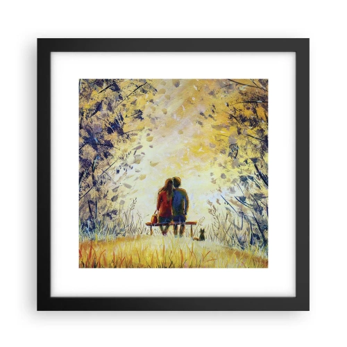 Póster en marco negro - Un momento mágico - 30x30 cm