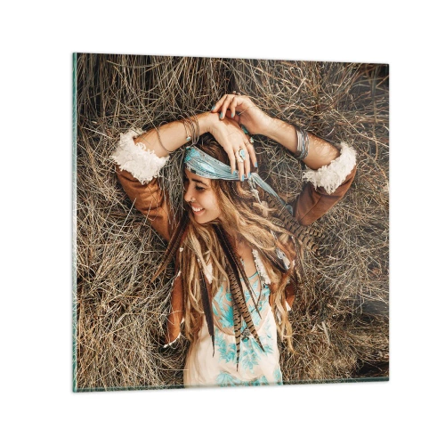 Cuadro sobre vidrio - Impresiones sobre Vidrio - El verano del amor - 30x30 cm