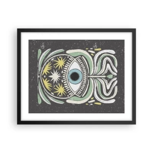 Póster en marco negro - Rituales tribales - 50x40 cm