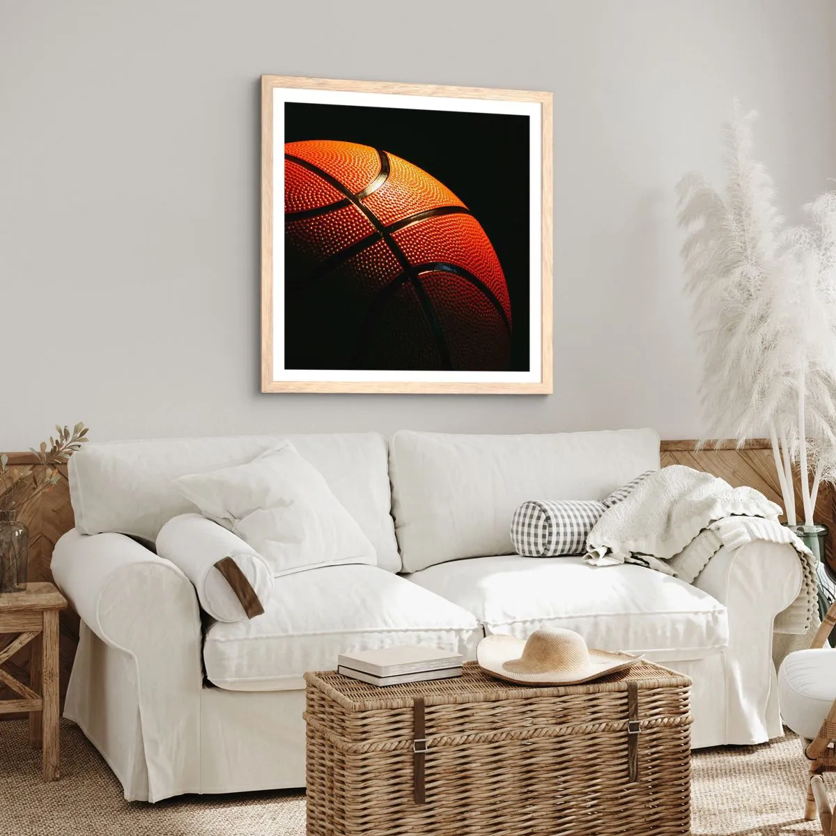 Póster en marco roble claro - Hermoso como un planeta - 30x30 cm