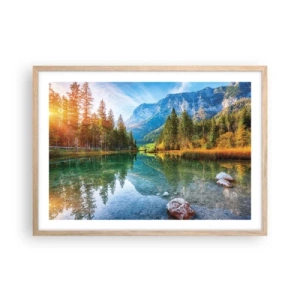 Póster en marco roble claro - La dulzura del otoño - 70x50 cm