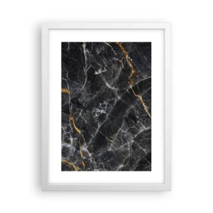 Póster en marco blanco - La vida interior de la piedra - 30x40 cm