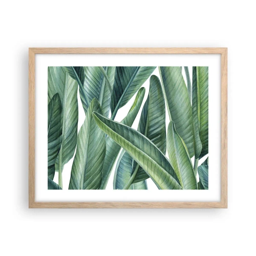 Póster en marco roble claro - Vegetación en estado puro - 50x40 cm