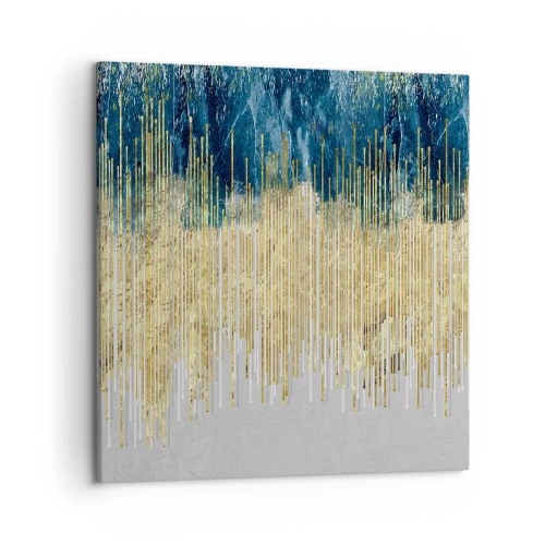 Cuadro sobre lienzo - Impresión de Imagen - Frontera de líneas doradas - 50x50 cm