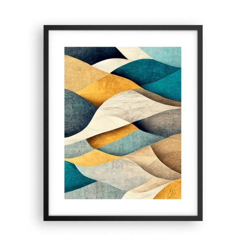 Póster en marco negro - Ritmo y ondulación - 40x50 cm