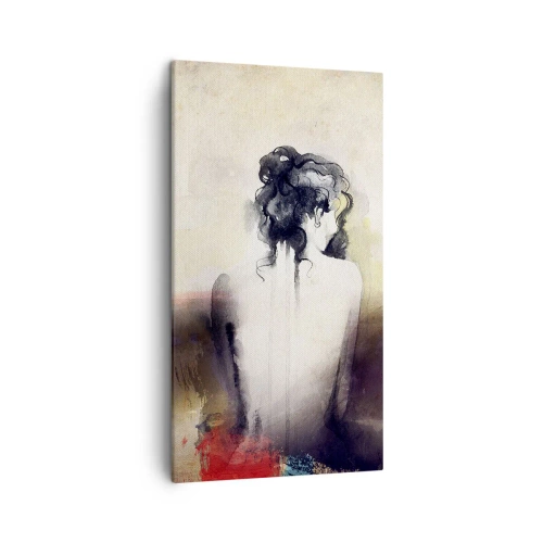 Cuadro sobre lienzo - Impresión de Imagen - Líneas suaves, formas ovaladas - 45x80 cm