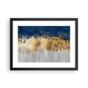 Póster en marco negro - Composición moderna con chispas - 40x30 cm