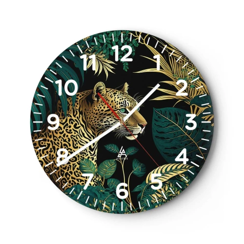 Reloj de pared - Reloj de vidrio - El anfitrión en la jungla - 30x30 cm
