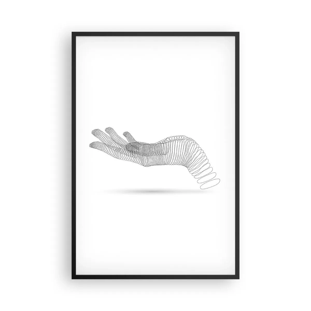 Póster en marco negro - Mano elástica - 61x91 cm