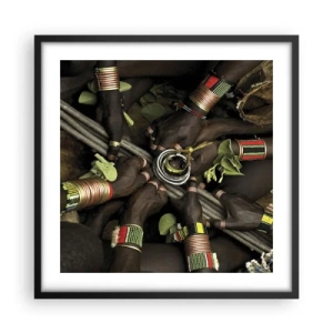 Póster en marco negro - Estamos juntos - 50x50 cm