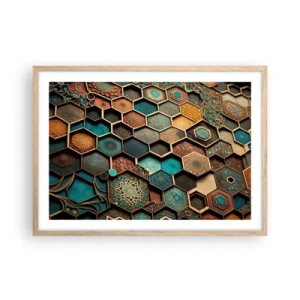 Póster en marco roble claro - Ornamentos árabes - 70x50 cm