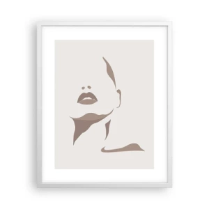 Póster en marco blanco - Creación a partir de la luz y la sombra - 40x50 cm