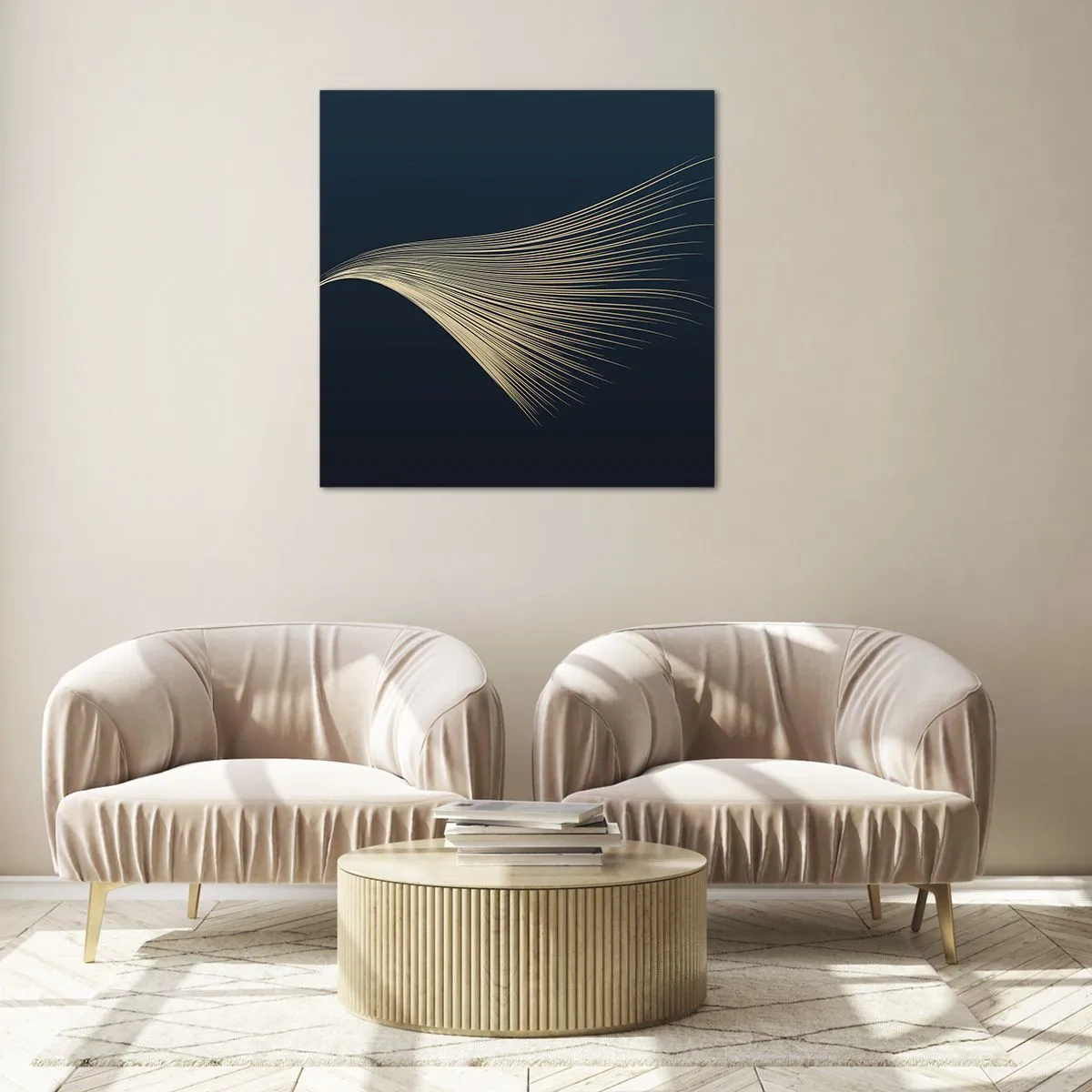 Cuadro sobre vidrio - Impresiones sobre Vidrio - Como el cabello de un ángel - 40x40 cm