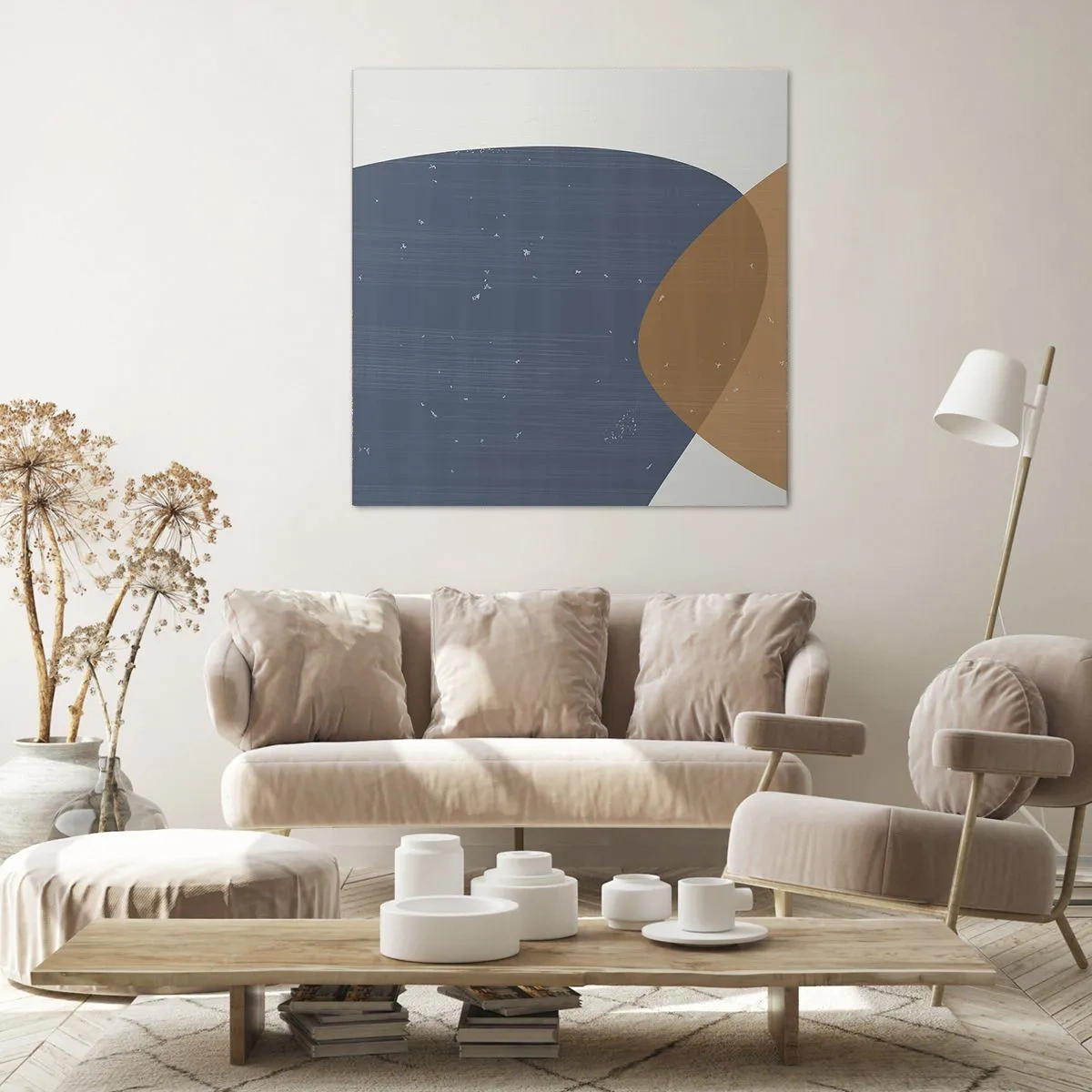 Cuadro sobre lienzo - Impresión de Imagen - Óvalos e influencias - 70x70 cm