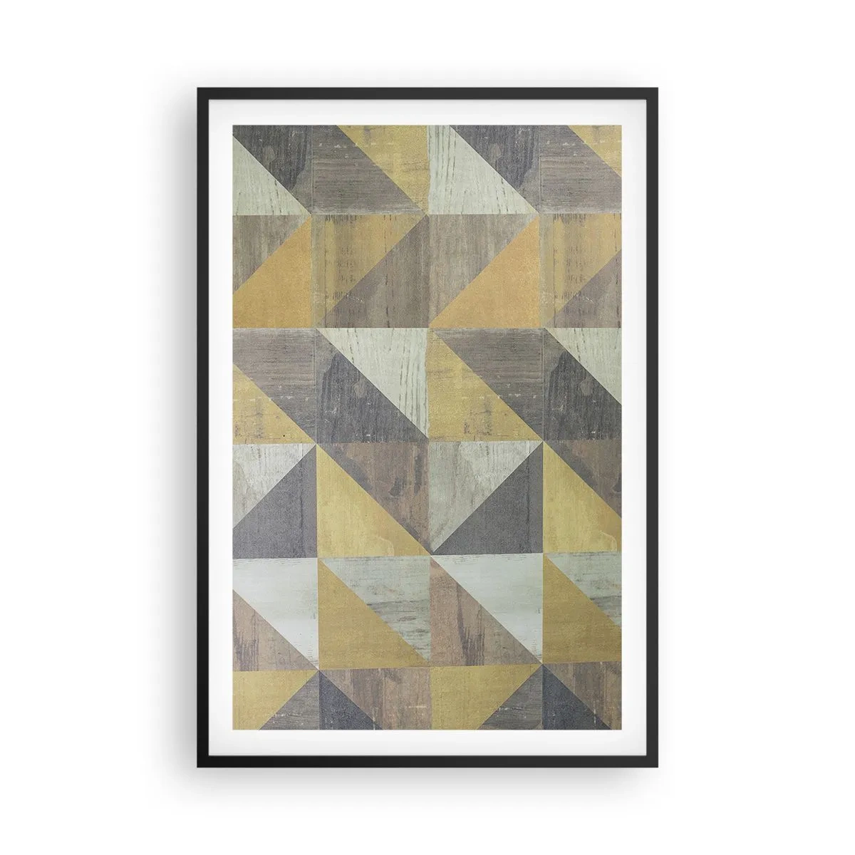 Póster en marco negro - El arte de los triángulos - 61x91 cm