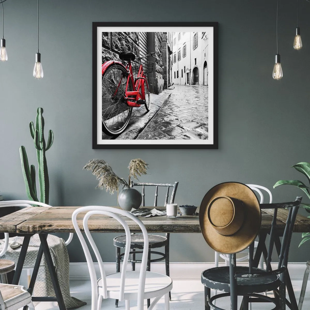 Póster en marco negro - La verdadera belleza no envejece - 50x50 cm