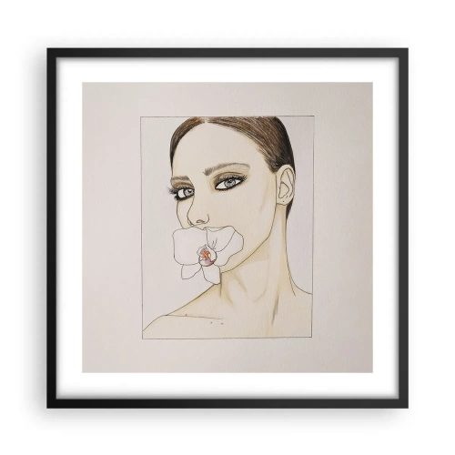Póster en marco negro - Elegancia y belleza - 50x50 cm