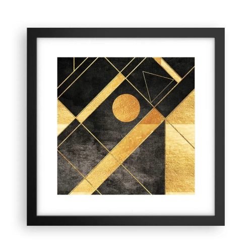 Póster en marco negro - Sol del desierto - 30x30 cm