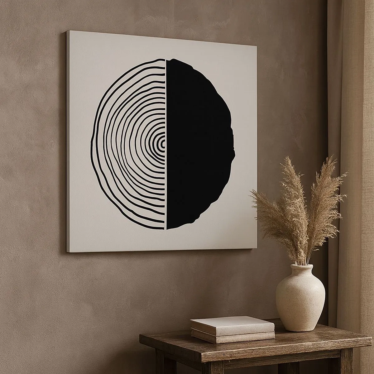 Cuadro sobre lienzo - Impresión de Imagen - Mitad y mitad - 30x30 cm