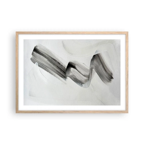 Póster en marco roble claro - Solo por diversión - 70x50 cm