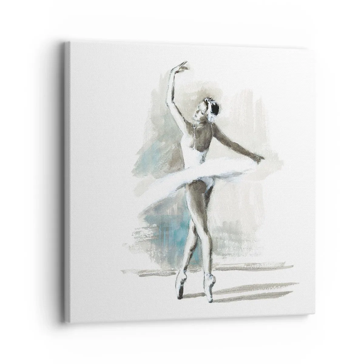 Cuadro sobre lienzo - Impresión de Imagen - Encantada por un cisne - 30x30 cm