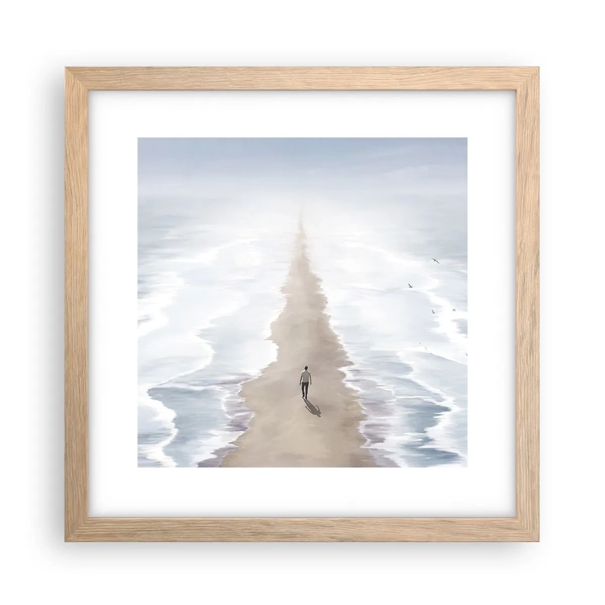 Póster en marco roble claro - Un futuro brillante - 30x30 cm