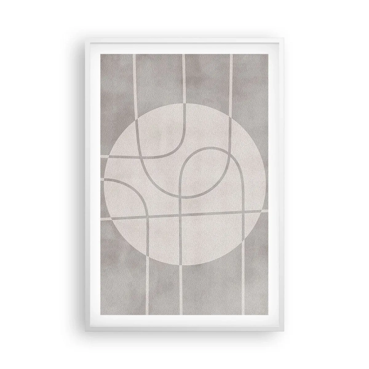 Póster en marco blanco - Circular y rectilíneo - 61x91 cm