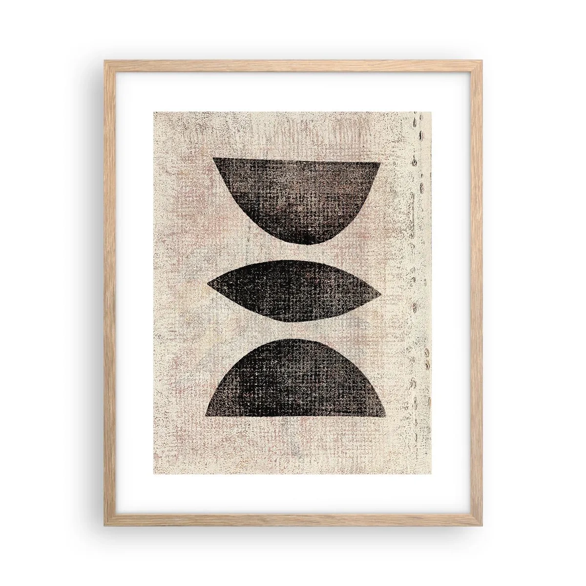 Póster en marco roble claro - Abstracción étnica - 40x50 cm