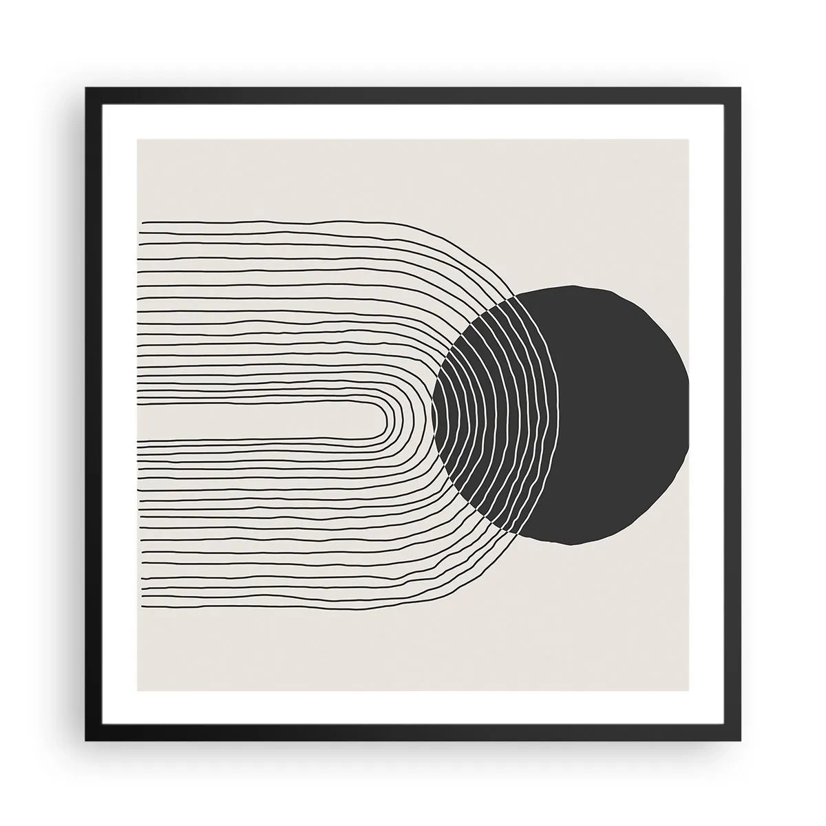 Póster en marco negro - Temblor y certeza - 60x60 cm
