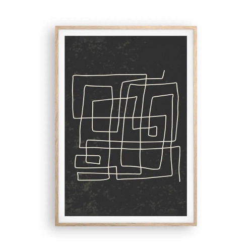 Póster en marco roble claro - No es tan sencillo - 70x100 cm