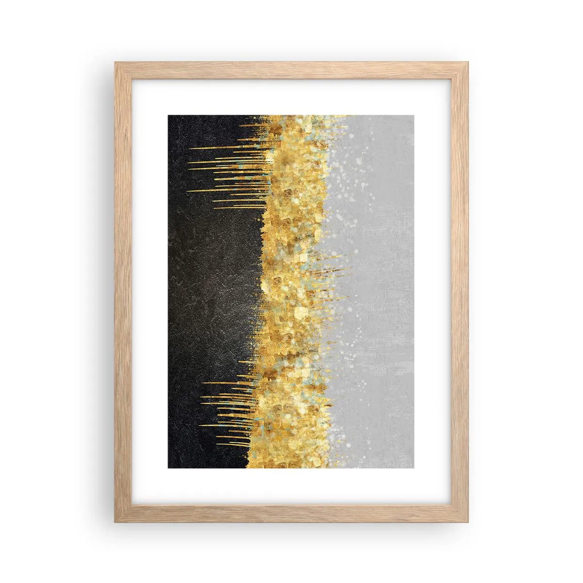 Póster en marco roble claro - Hacia arriba y hacia abajo - 30x40 cm