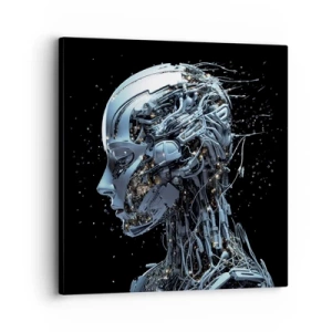 Cuadro sobre lienzo - Impresión de Imagen - La tecnología es una mujer - 30x30 cm