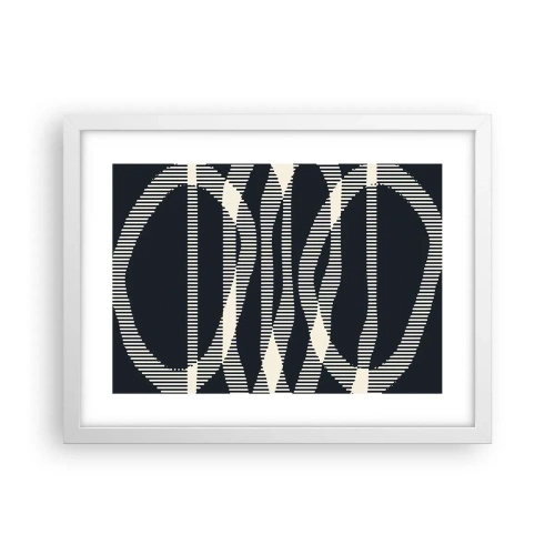 Póster en marco blanco - Un intento de romper la oscuridad - 40x30 cm